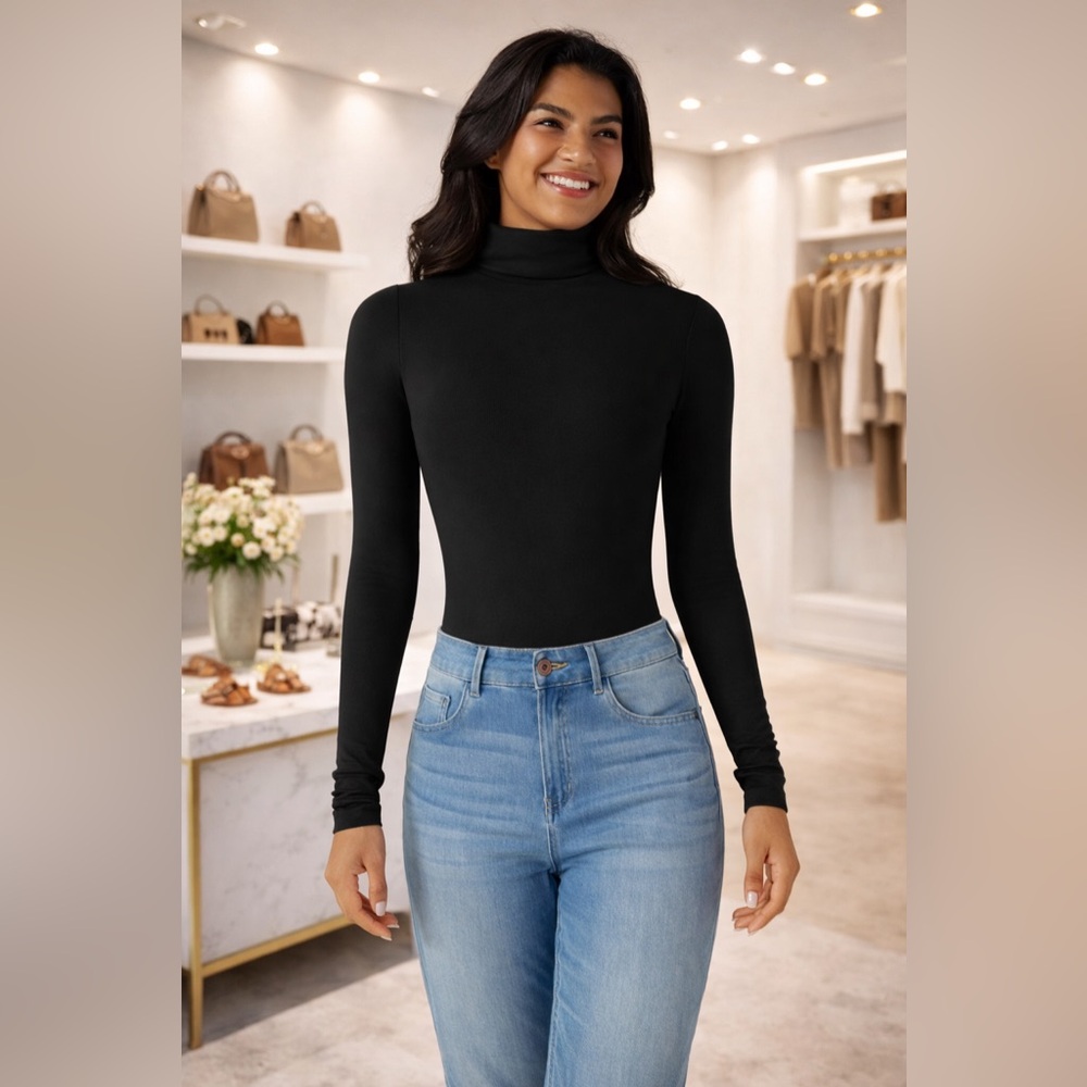 Halara HeatCore Turtleneck Thumb Hole Warming Top NWT M Black SOLD OUT